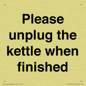 Please unplug the kettle when finished